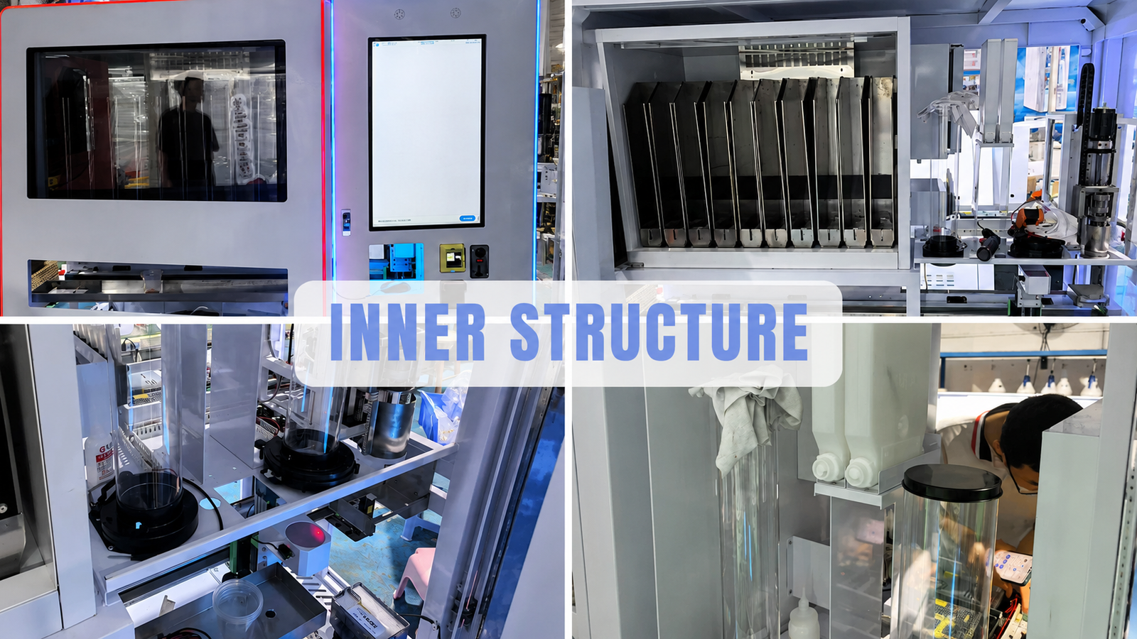 Internal structure diagram for smoothie vending machine operating cost planning
