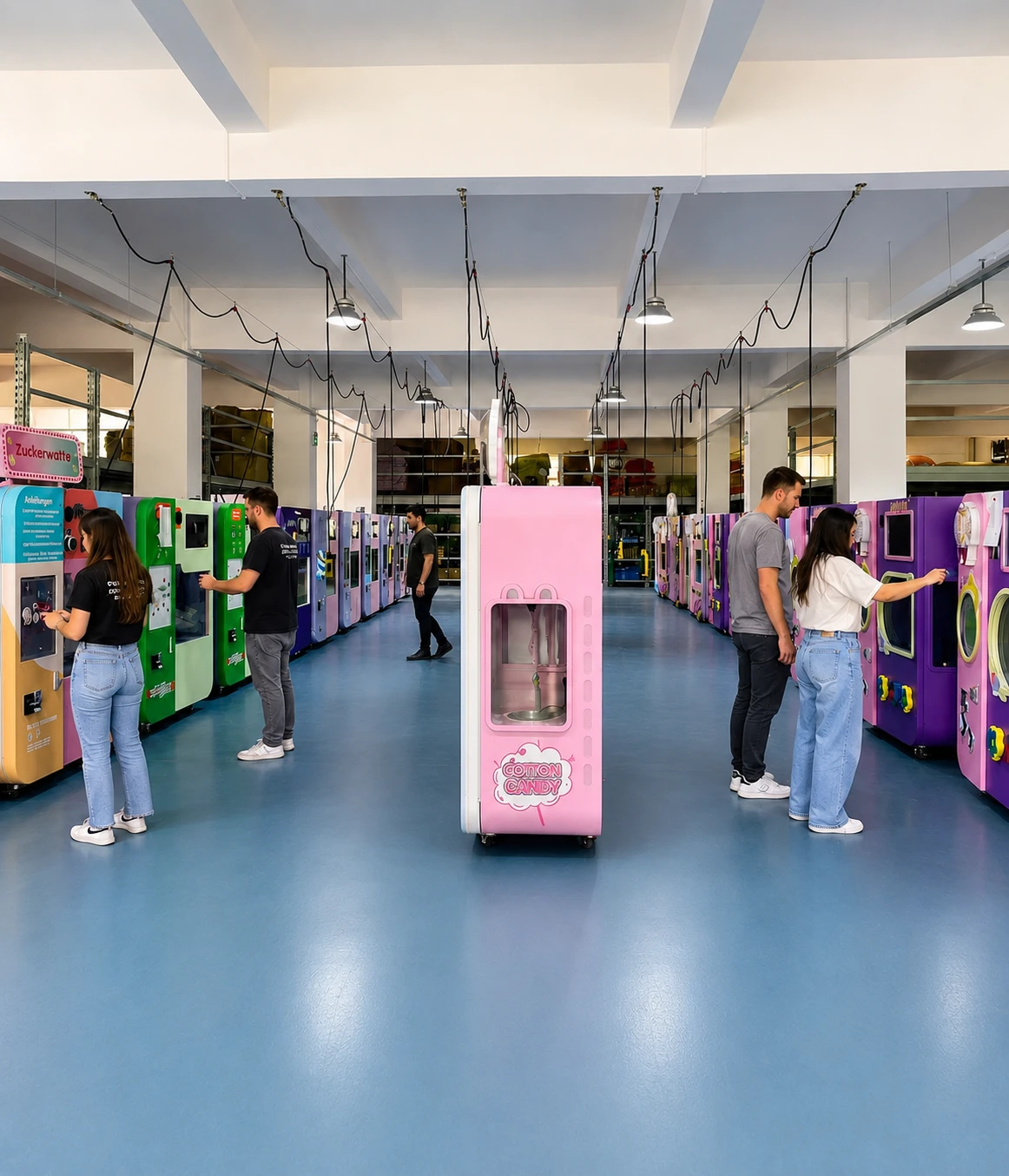 YumBoxs smart vending machine factory team and production floor