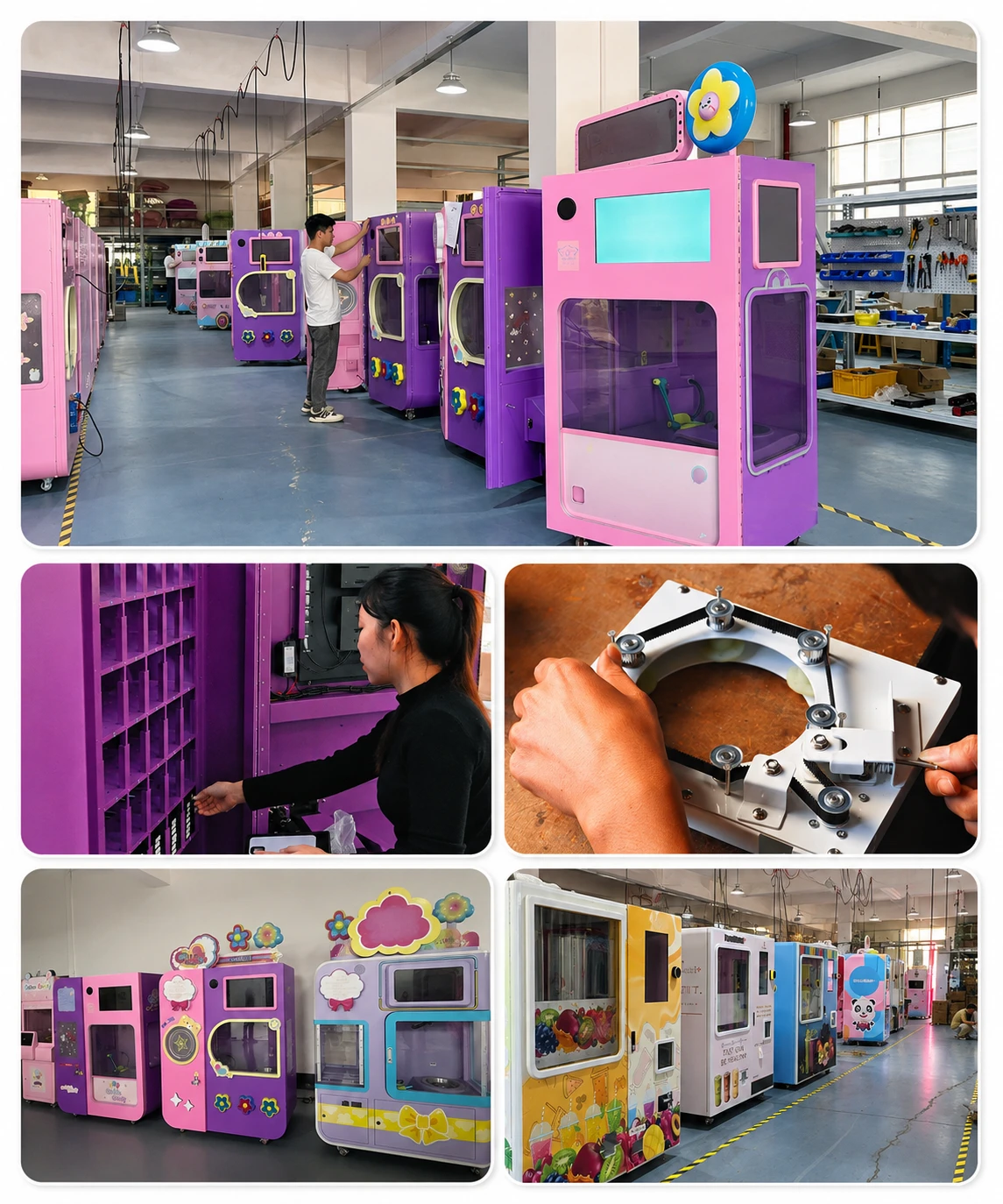 YumBoxs vending machine factory overview and machine lineup